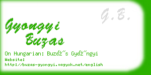 gyongyi buzas business card